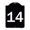 Signmission Sign with Number 14 Heavy-Gauge Aluminum Architectural Sign, 24" x 18", BW-1824-22908 A-DES-BW-1824-22908 - alternate 1